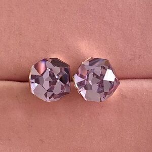 Swarovski Large Purple Crystal Earrings